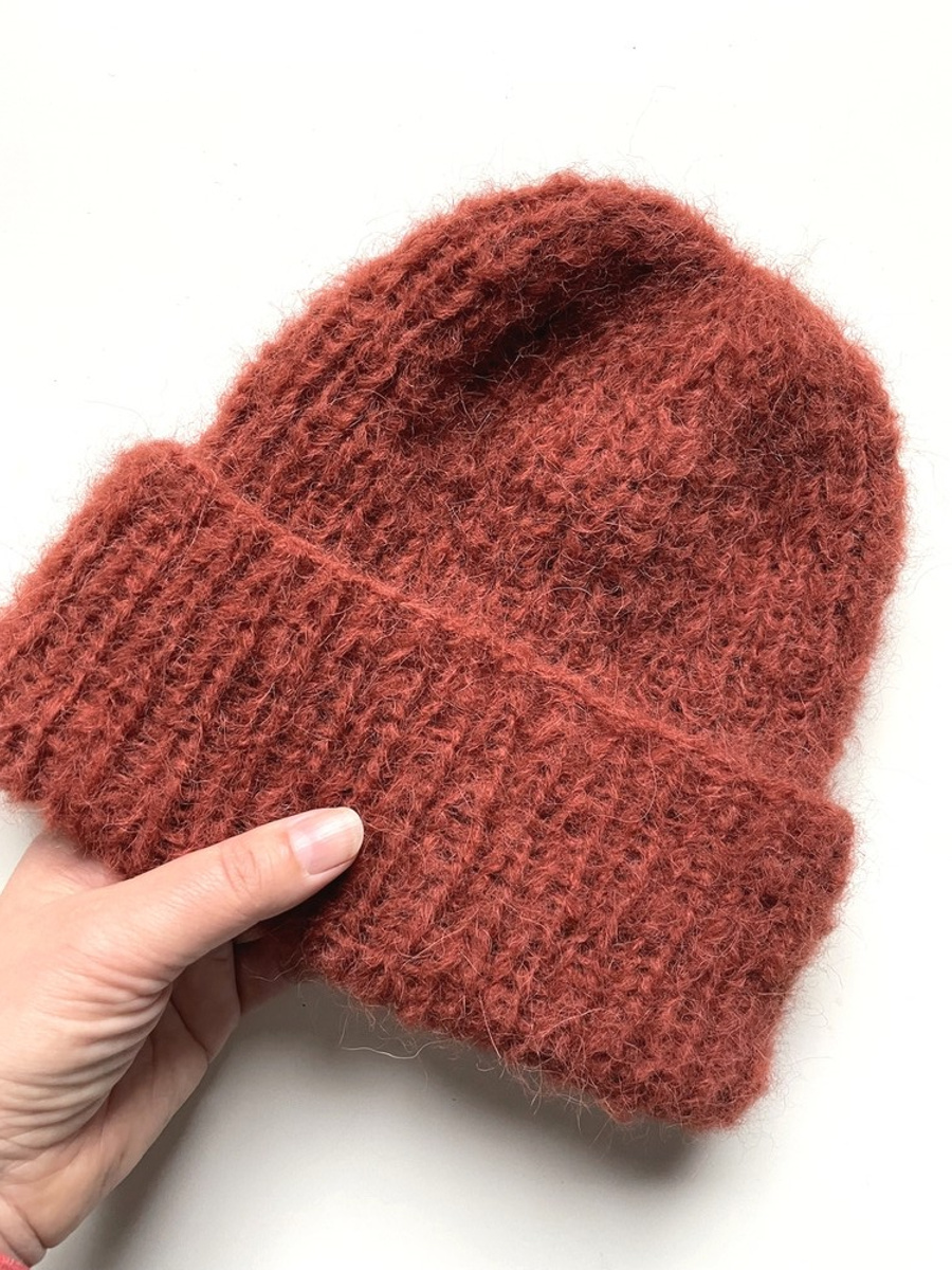 WATA CUKROWA Alpaca Beanie 19 Brick