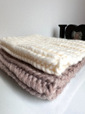 ASHER – gruba czapka wełniana damska beanie Nitkowe Love 03 Ciemny szary