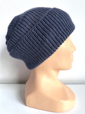 Czapka wywijana HELEN 100% Alpaka 4305 Ciemny Indygo