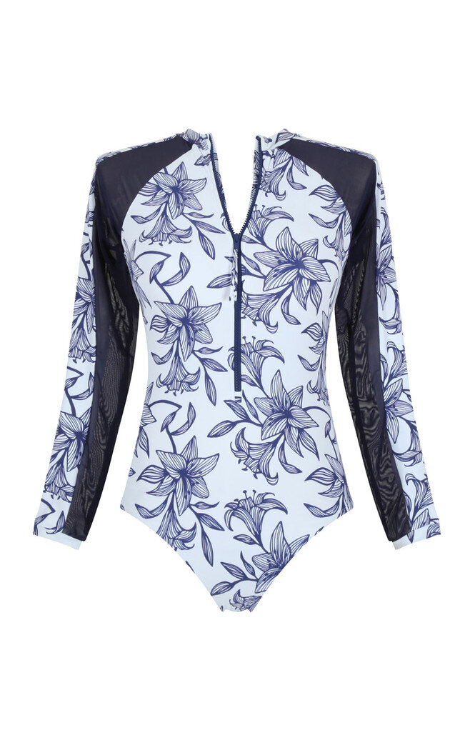 Strój kąpielowy z długim rękawem Panache Swim CAPRI SW1725 Grace Long Sleeve Swimsuit Capri Print