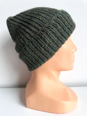 KIARA Turn-Up Beanie 100% Alpaca 7815 Leśny mix