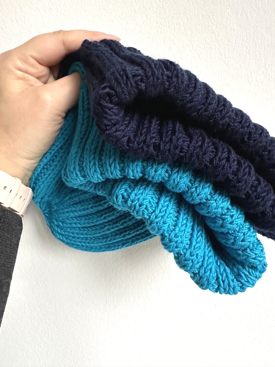 HELLI – czapka beanie wywijana 100% baby merino 32 turkusowy