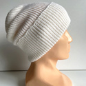 HELEN Turn-Up Beanie 100% Alpaca 101 White