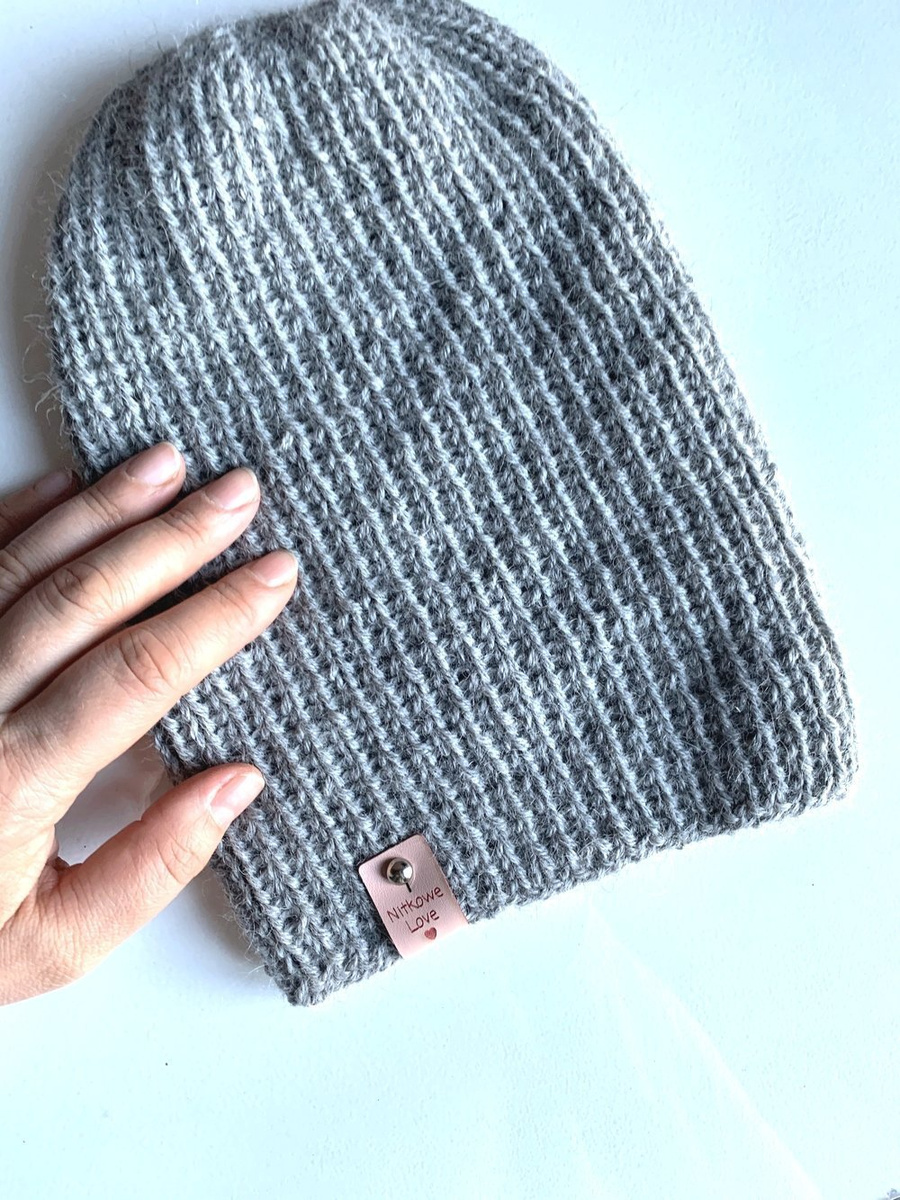 KIARA Beanie-Mütze aus 100% Alpaka 501 Hellgrau Damen

