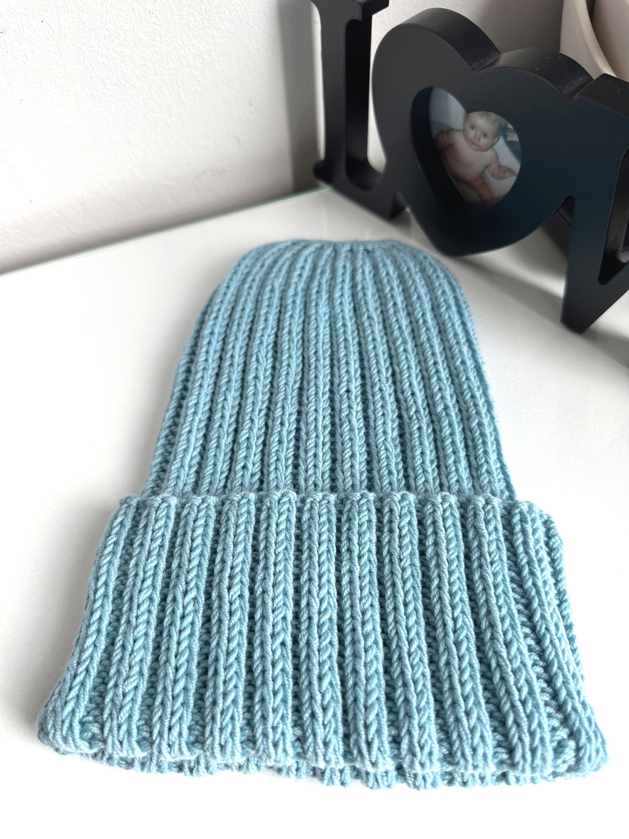 HELLI – czapka zimowa merino wywijana 10 Turkusowy Jasny, unisex