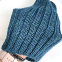 LAURIN – czapka beanie z alpaki 100% 7240 Niebieski Petrol damska/męska/dziecięca zimowa