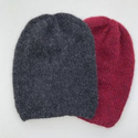 Ciepła czapka ręcznie robiona CHMURKA Alpaka 06 Antracyt