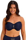 Góra od stroju kąpielowego Fantasie AZORES FS506610MIH Uw Bandeau Bikini Top Midnight