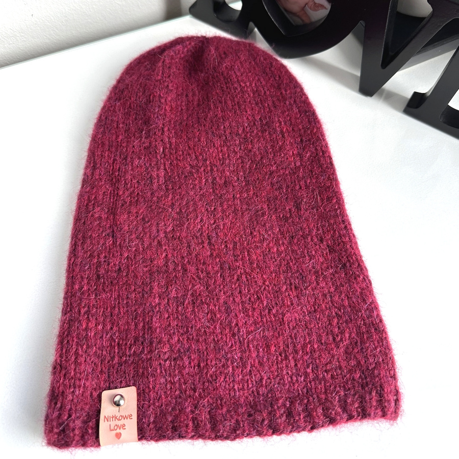 CHMURKA Alpaca Beanie 07 Ruby Red