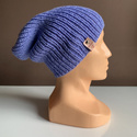 NANA – czapka beanie z wełny baby merino 25 Lawenda