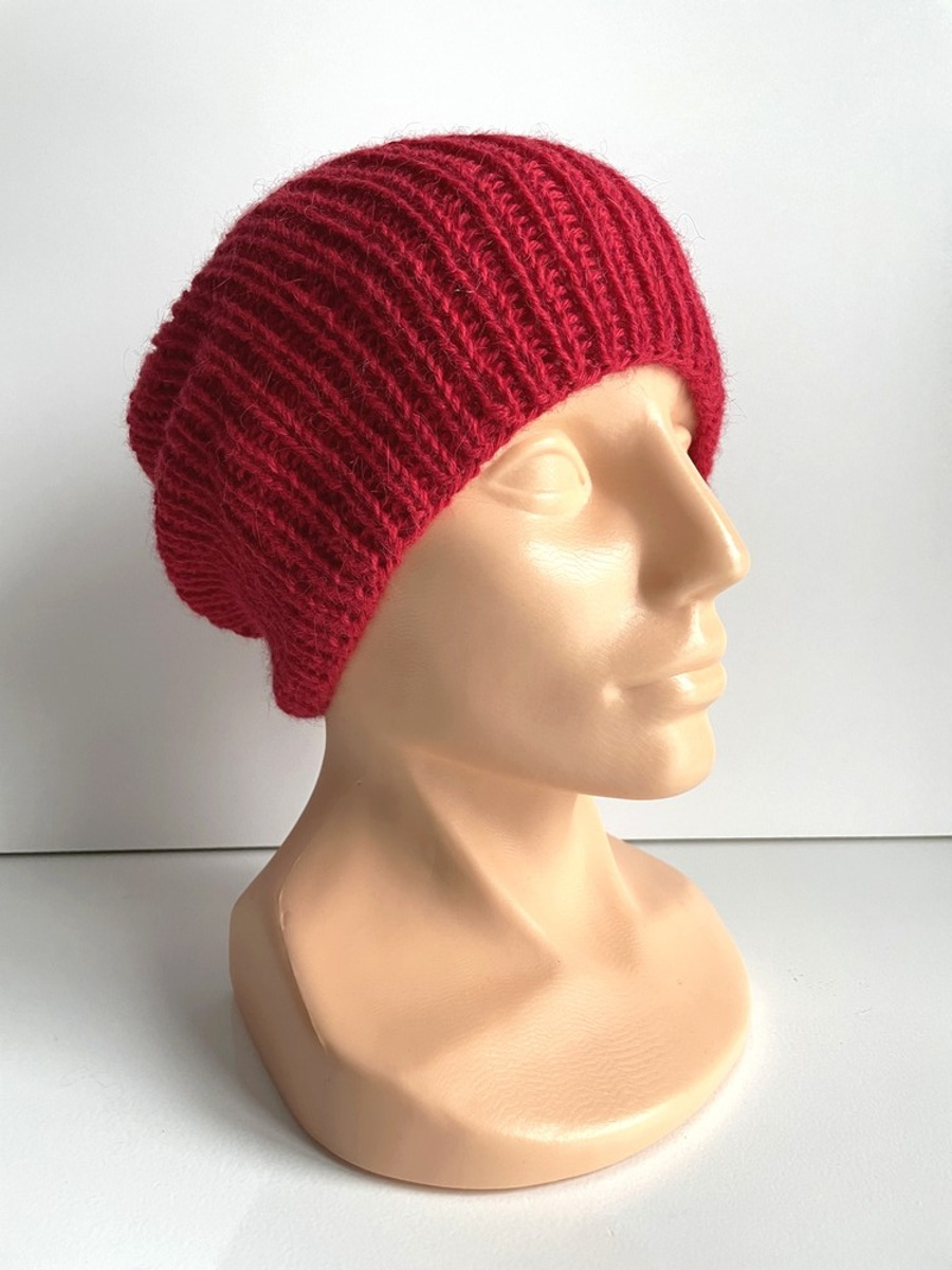 KIARA Alpaca Beanie 100% Alpaca 3620 Red