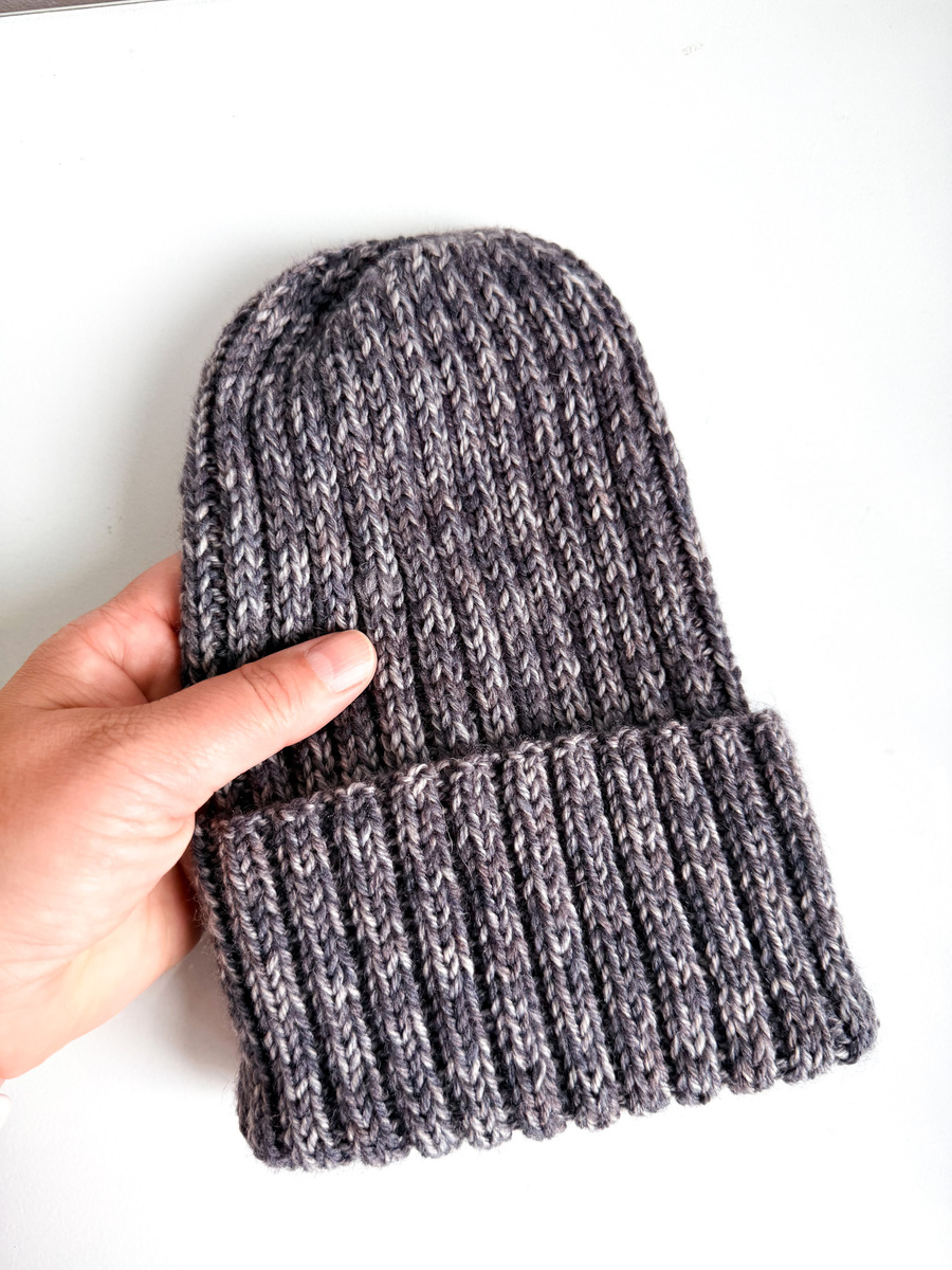 NELLI Handgemachte Merinowoll-Beanie-Mütze 31 Nocny Las winterlich