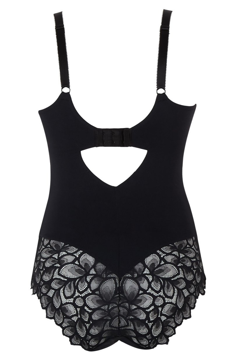 Body Panache Tango Essence 10965A Plunge Bodysuit Obsidian