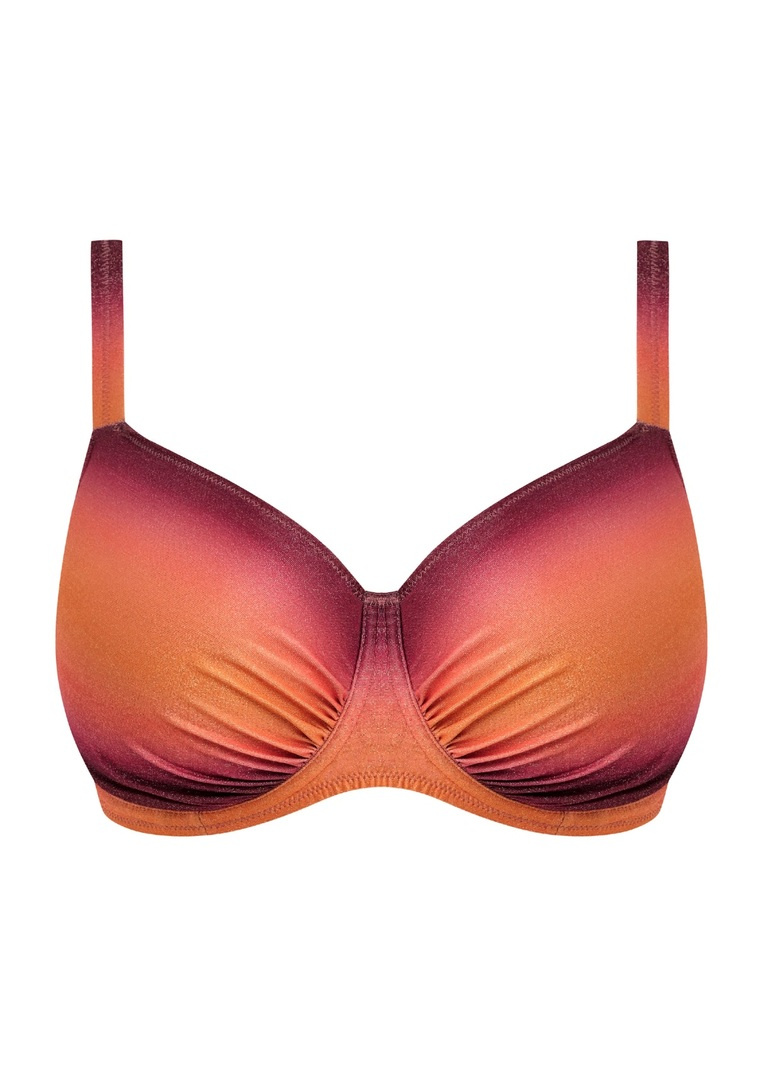 Biustonosz kąpielowy Fantasie PAROS COAST FS506127GLO Uw Gathered Full Cup Bikini Top Sunset GLow