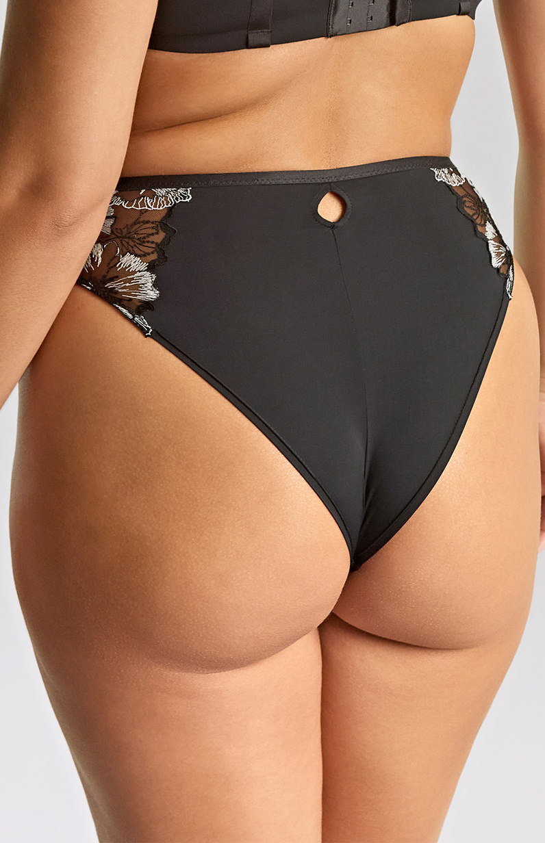 Wysokie figi brazylijskie Panache MARLENE 11293 High Waist Brazilian Brief Black