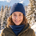 VARELLA Mütze aus Baby-Merinowolle 30 Blau