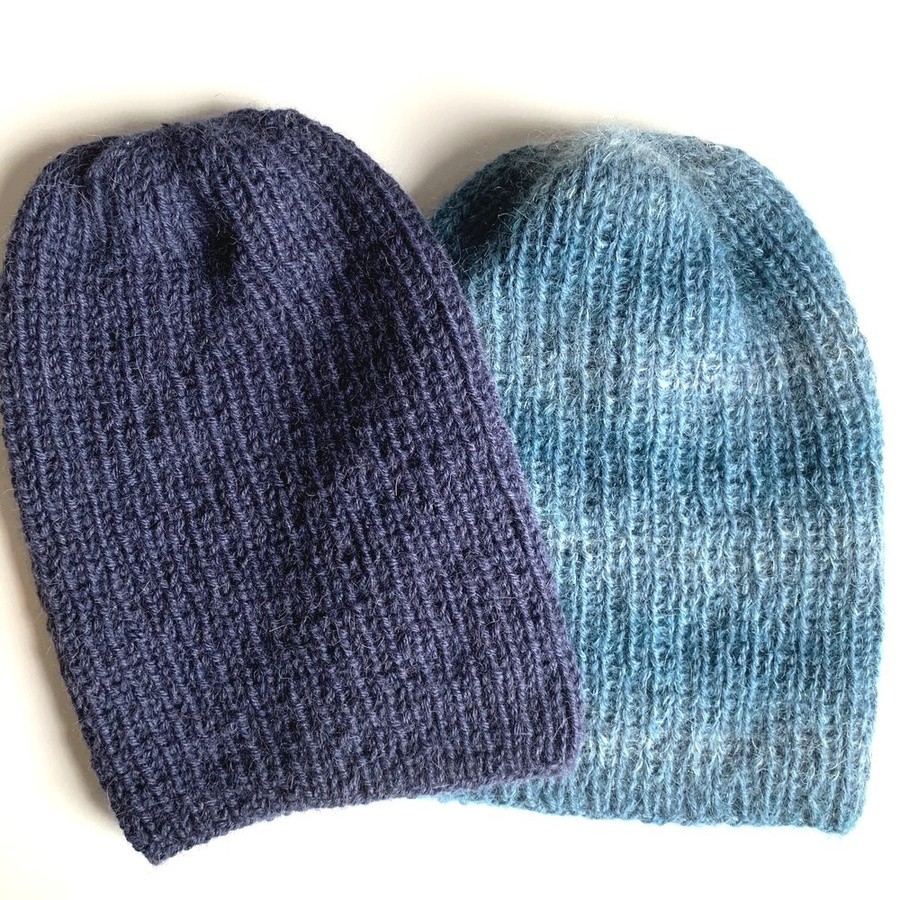 KIARA Beanie-Mütze aus 100% Alpaka 5575 Dunkelblau