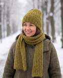 MARGARET – ręcznie robiona czapka alpaka + moher i jedwab 7233 oliwka