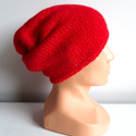 CHMURKA Handmade Alpaca Beanie 61 głęboka czerwień