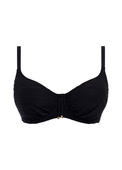 Biustonosz kąpielowy Fantasie BEACH WAVES FS502201BLK Uw Gathered Full Cup Bikini Top Black