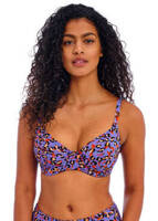 Bikini plunge z fiszbinami - Leopard