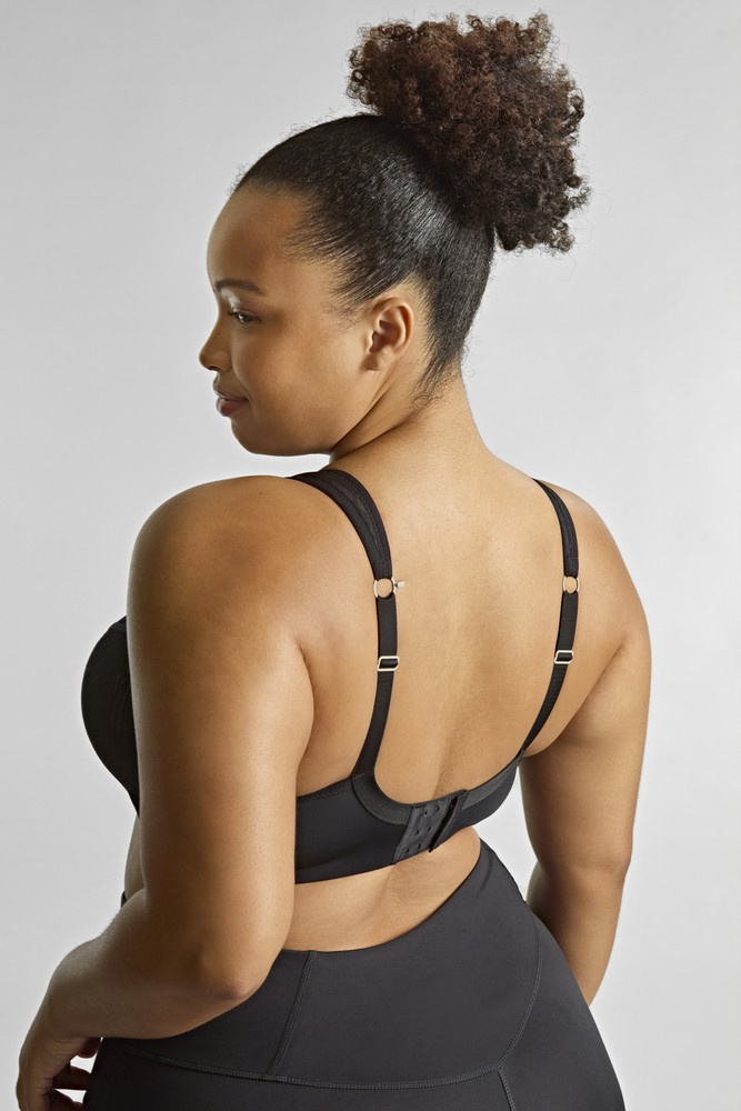 Biustonosz sportowy z fiszbiną i miękką miseczką Sculptresse Panache SPORT 9441 Sports Balconnet Charcoal Marl