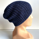 KIARA Beanie-Mütze aus 100% Alpaka 5575 Dunkelblau