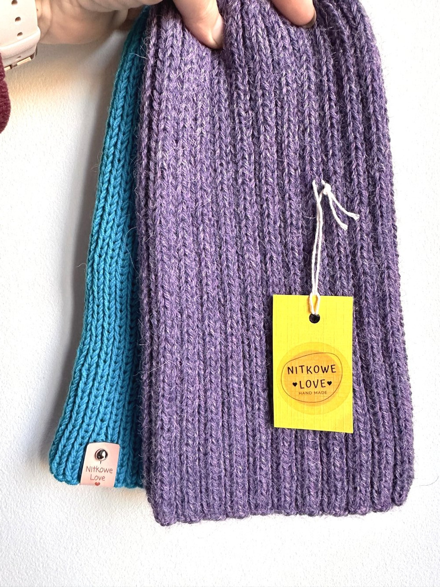 LAURIN Turn-Up Beanie 100% Alpaca 4434 Ametyst
