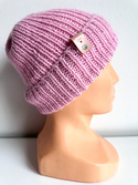 KIARA Turn-Up Beanie 100% Alpaca 3140 Light Pink
