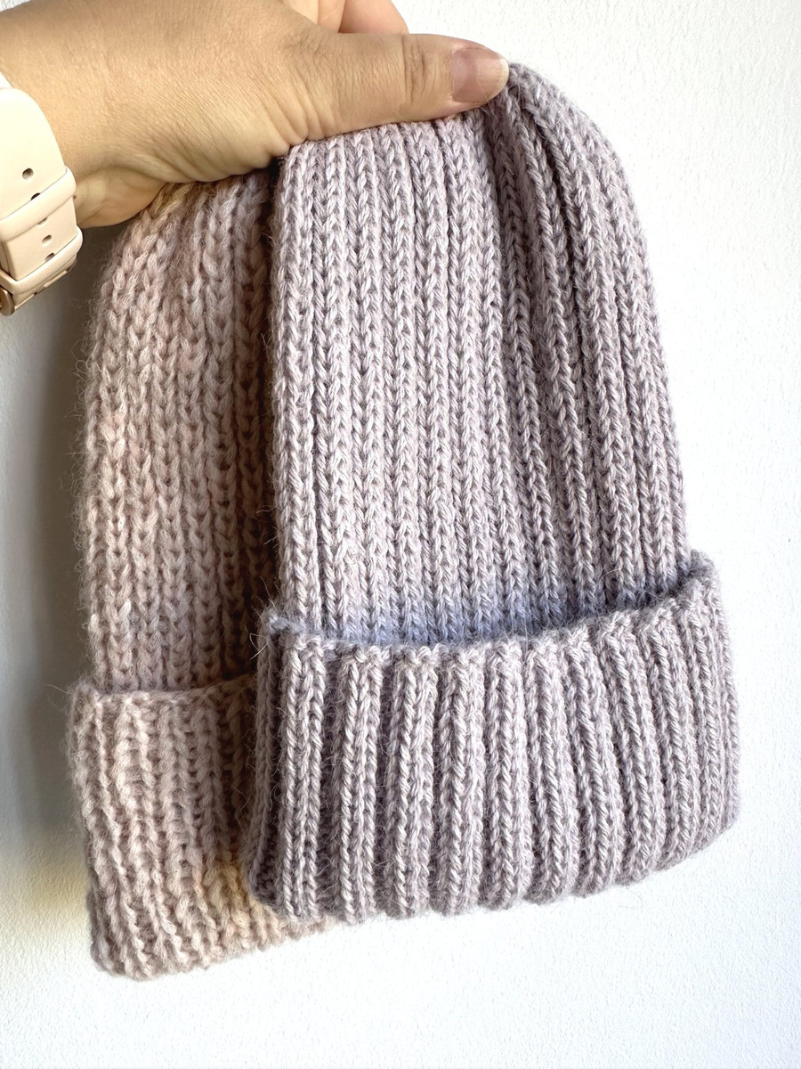 LAURIN Turn-Up Beanie 100% Alpaca 4010 Light Lavender