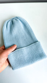 VARELLA Wintermütze aus Baby-Merinowolle 11 Stahlblau