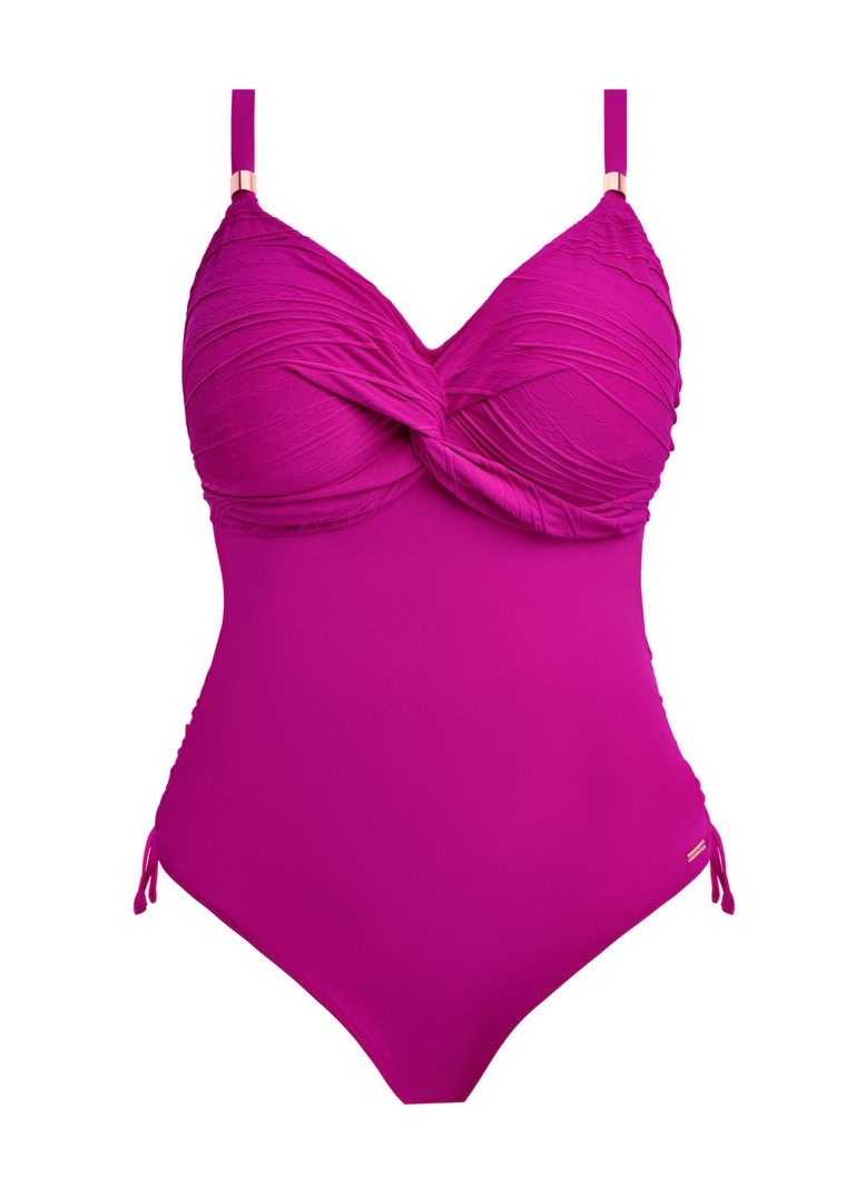 Strój kąpielowy Fantasie Swim BEACH WAVES FS502231BRF Uw Twist Front Swimsuit With Adjustable Leg Bright Fuchsia
