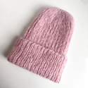 WATA CUKROWA Women's Alpaca and Merino Wool Beanie 06 Powder Pink