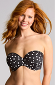 Biustonosz bandeau Panache Swim POLKA DOT SW2073 SCARLETT Bandeau Bikini Top Polka Dot Print