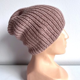 NANA – czapka merino beanie 100% Baby Merino 49 Pustynna Róża