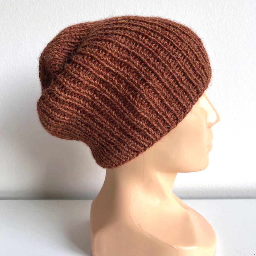 KIARA Beanie-Mütze aus Alpaka 100% Alpaka 9025 Orzechowy