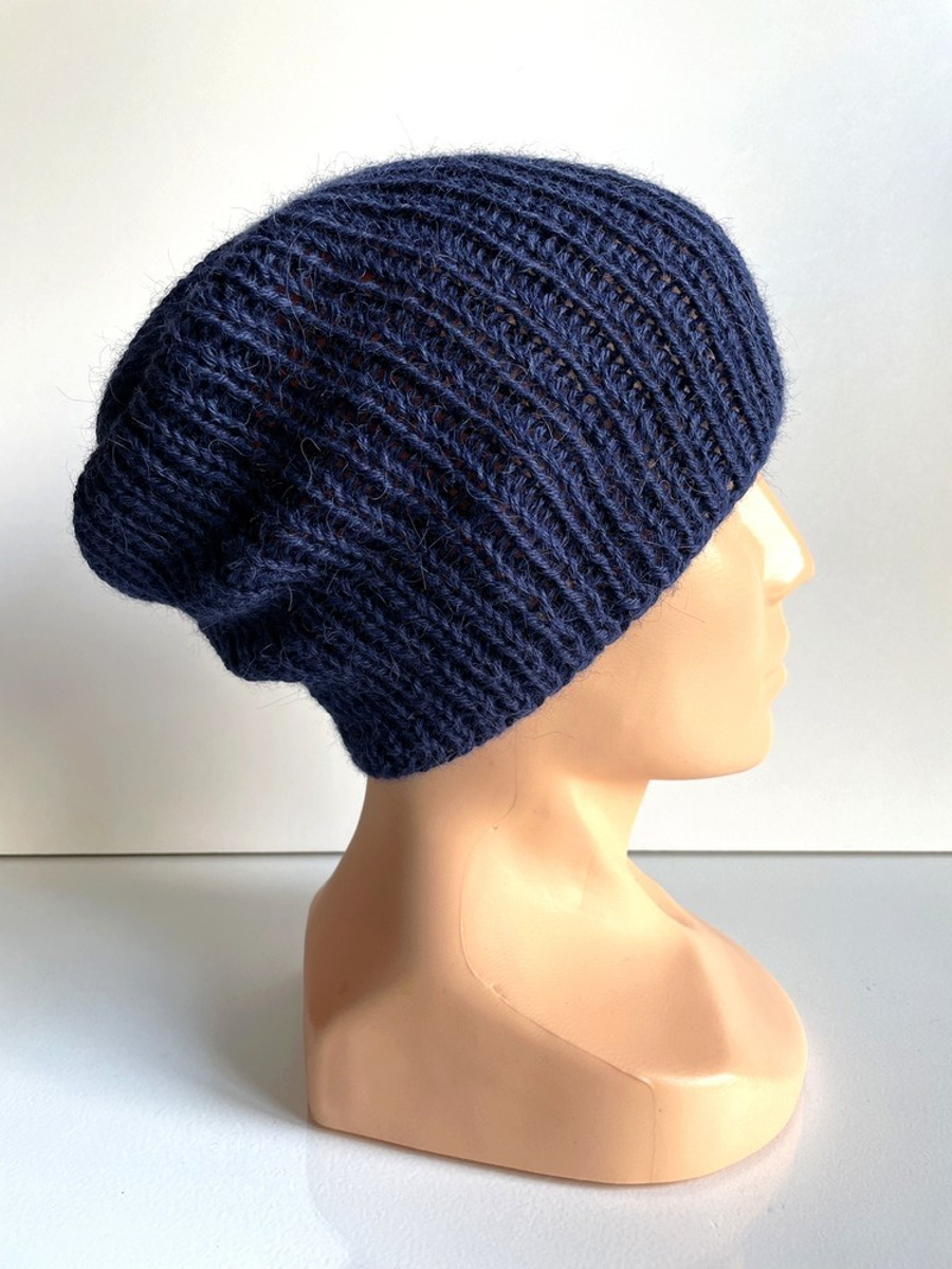 KIARA Beanie-Mütze aus 100% Alpaka 5575 Dunkelblau