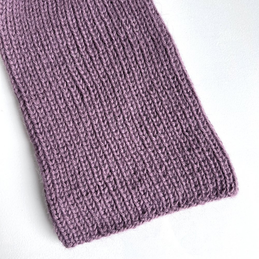 Ręcznie robiona Czapka KIARA 100% Alpaka 3800 Fiołkowo-Różowy