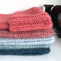 Handmade women's hat AUREA 100% Baby Merino plus mohair and silk 43/06 Light Sea Green