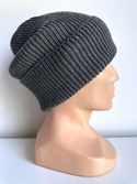 VARELLA – czapka merino beanie wywijana 100% Baby Merino 20 Ciemny szary