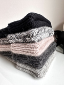 LAURIN Turn-Up Beanie 100% Alpaca 506/100 Dark Grey
