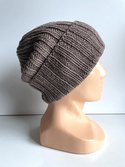 HELLI – czapka zimowa merino beanie 100% baby merino 17 Beż, ręcznie robiona