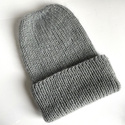 AUREA – czapka beanie handmade baby merino + moher i jedwab dziecięca/damska 50/10 Zielona Szałwia