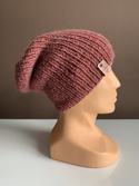 KIARA Alpaca Beanie 100% Alpaca 9024 ciemny blush