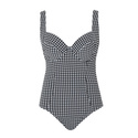 Strój kąpielowy jednoczęściowy Panache GINGHAM SW1720A Paloma Balcony Swimsuit Black Gingham