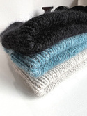 AUREA – ręcznie robiona ciepła czapka beanie baby merino + moher i jedwab damska/dziecięca 21/02 Czarny
