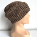 KIARA Turn-Up Beanie 100% Alpaca 607 Brown