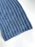 LAURIN – czapka z alpaki 100% zimowa beanie 6309 średni niebieski petrol