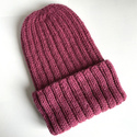 LAURIN Turn-Up Beanie 100% Alpaca 3770 Ciemna Fuksja