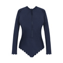 Strój kąpielowy z długim rękawem Panache Swim SIGNATURE SCALLOP SW1725B GRACE Long Sleeve Swimsuit Signature Ink Blue